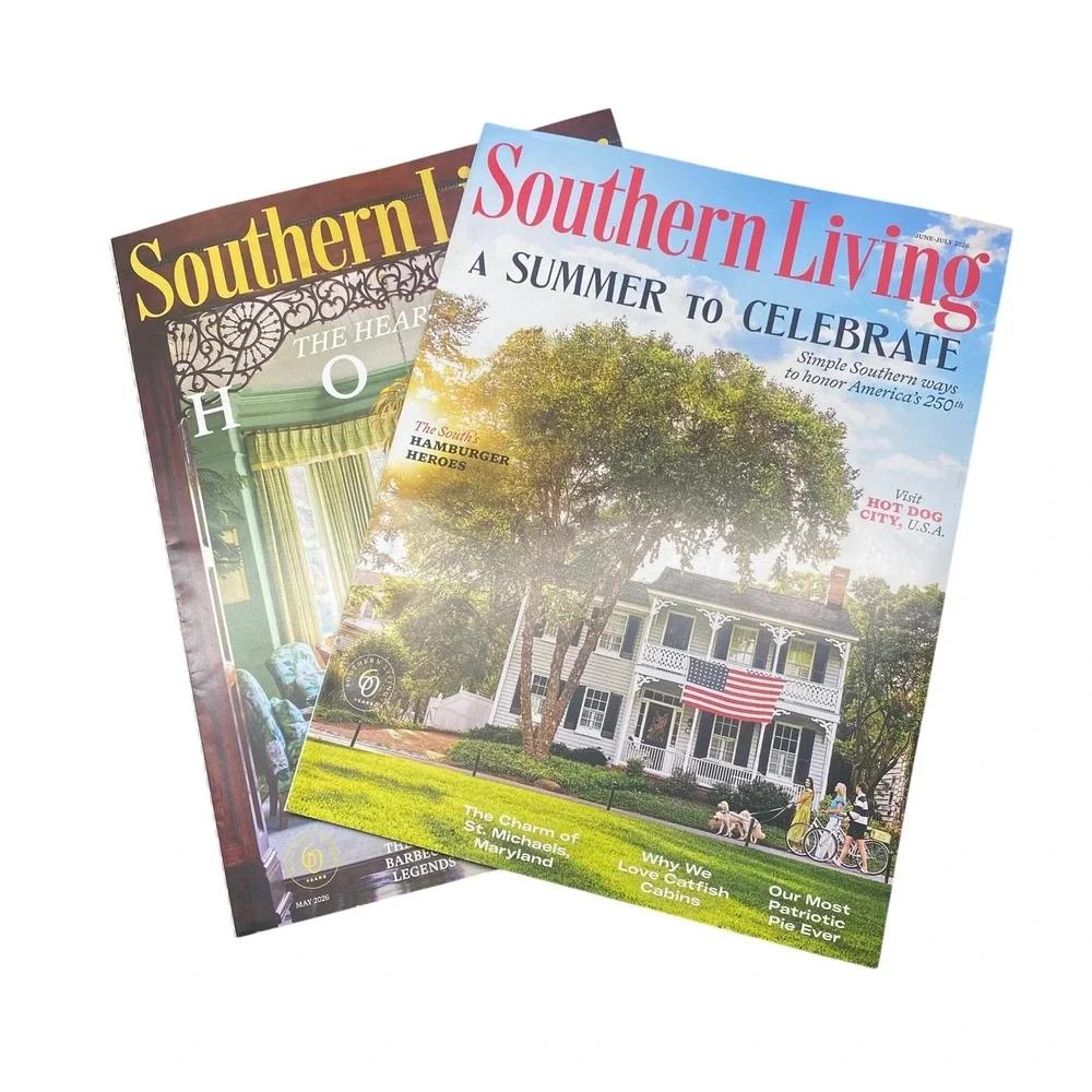 Lot 3 Southern Living Magazine May - August 2026 Home Decor Food Travel Lifestyl
